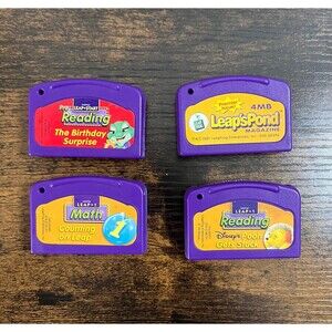 Leap Frog Leap Pad Game Cartridges Pre-K Leap 1, Leap Start Lot of 4 Read & Math
